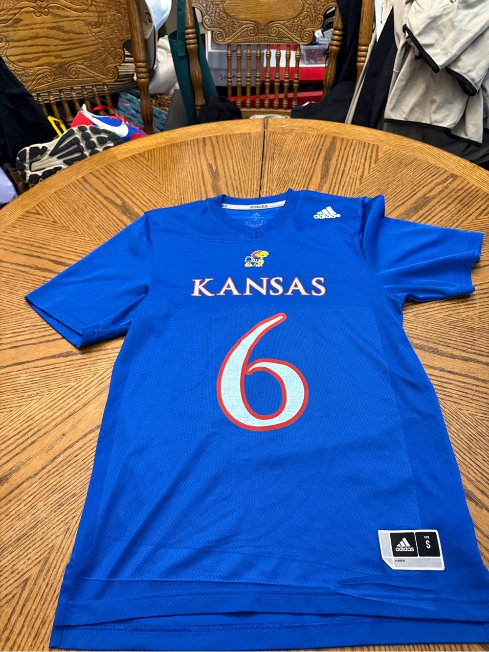 Adidas Kansas Blue Kids Football Jersey - Number 6